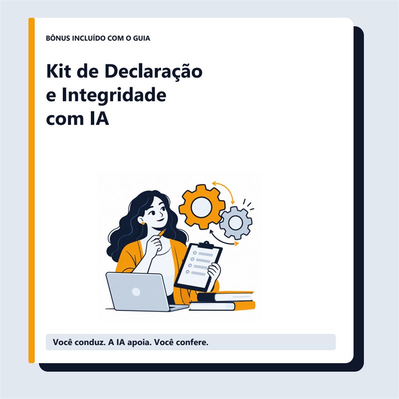 Capa do bônus Kit de Declaração e Integridade com IA